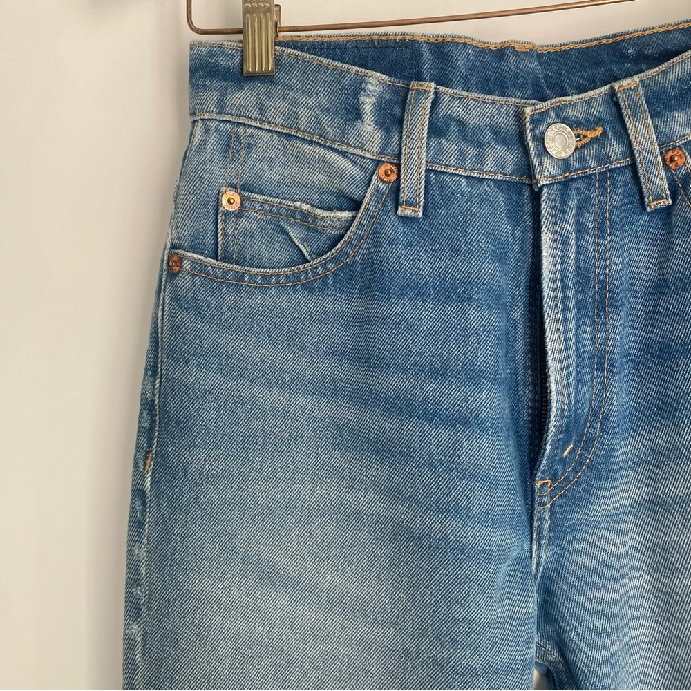 Re/Done 70s Raw Hem Crop Bootcut Jeans - Size‎ 26 NWOT - Picture 6 of 13